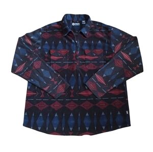 Chaps Geometric Aztec Mens XL fleece half zip pullover